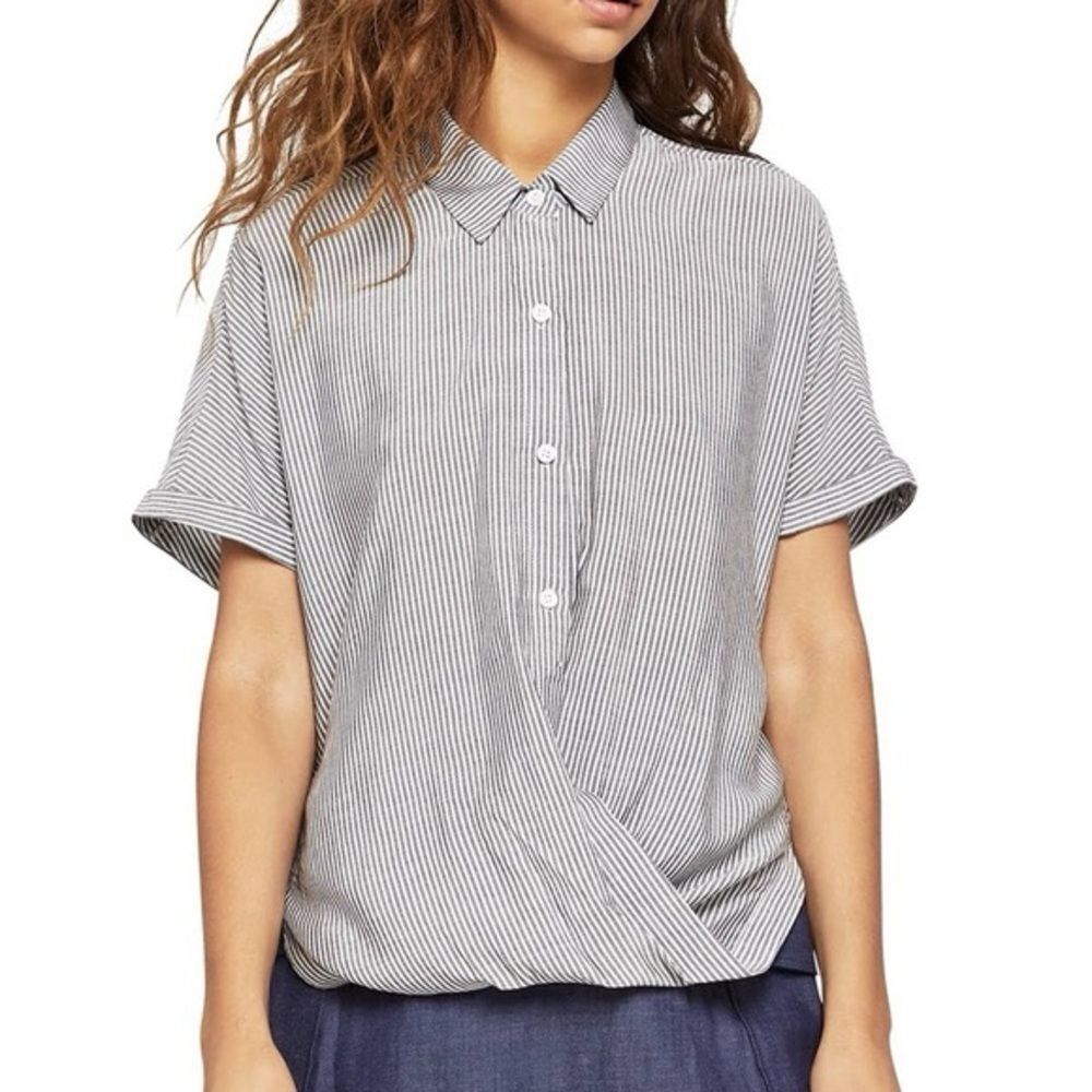 Revolve Bcbgeneration Striped Button Down Wrap He… - image 2